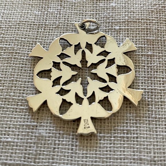 Rare, retired James Avery dove snowflake pendant